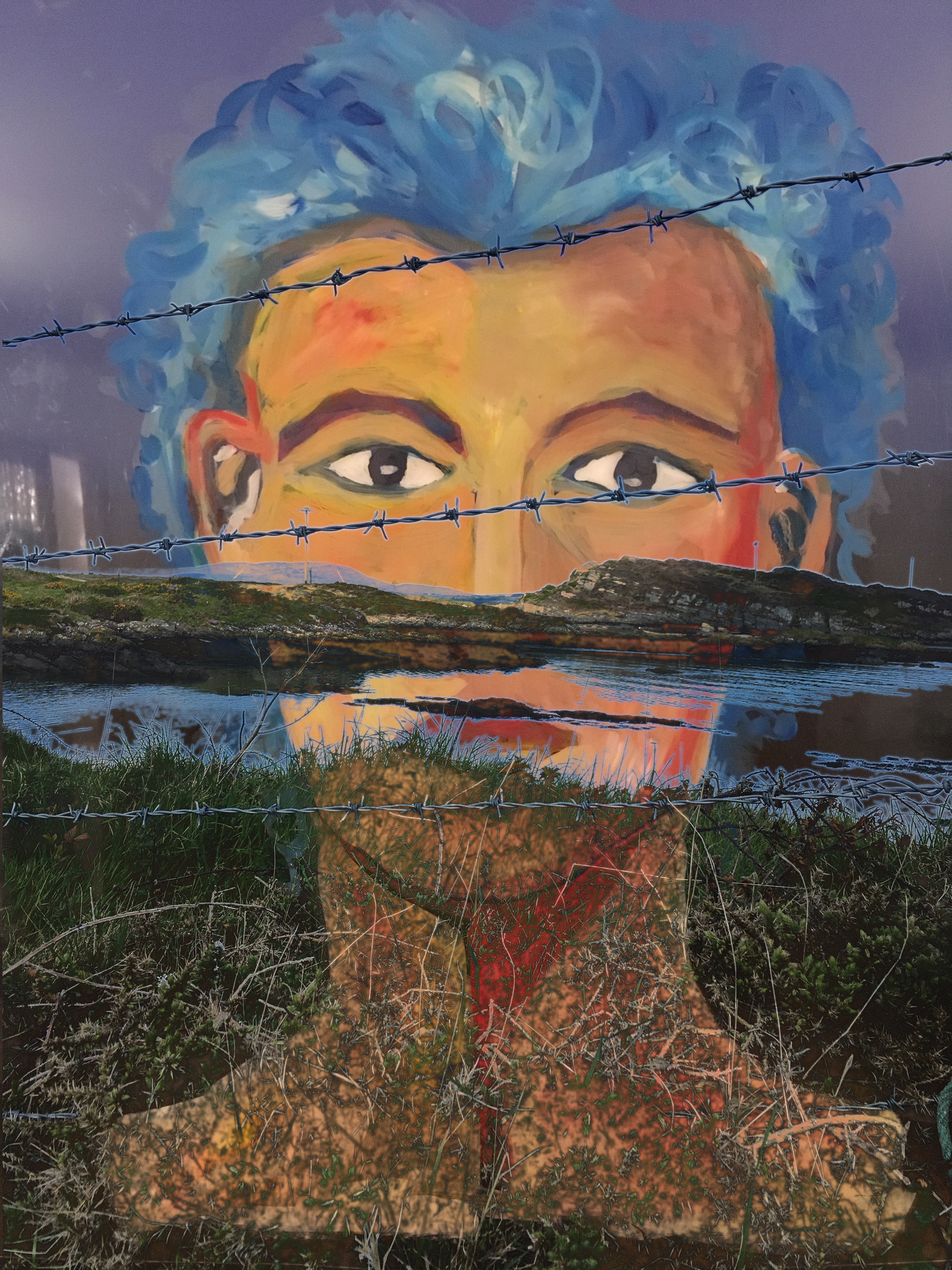 barbed landscape and moi